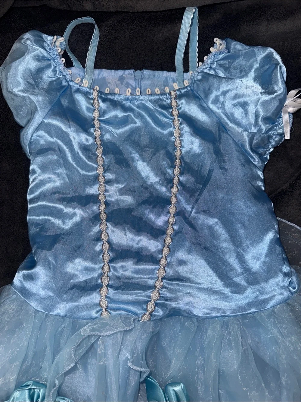 Girls Light Blue Princess Dress Costume . With Disney shoes and Wands!